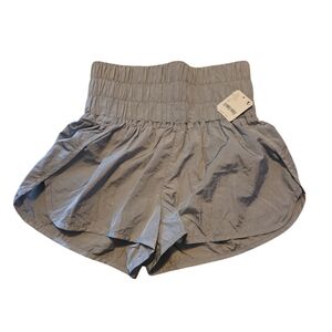 Free People Movement The Way Home Shorts Brushed Grey Size S High Waist